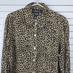 Monterey Bay Button-Down Leopard Print Shirt